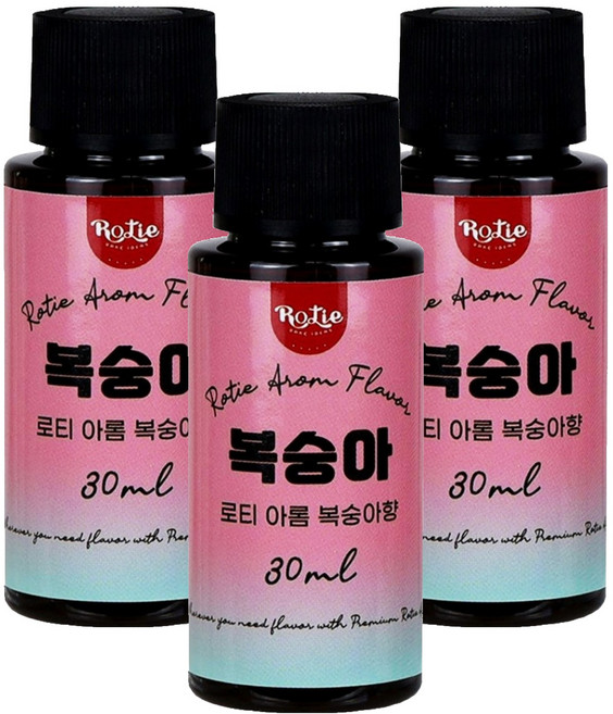 로티 아롬 식품 향료 복숭아향, 30ml, 3개