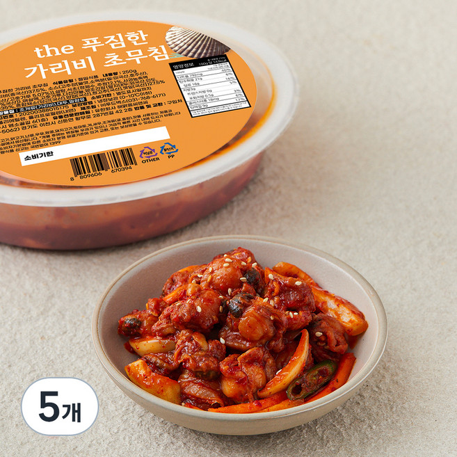 the푸짐한 가리비 초무침, 250g, 5개