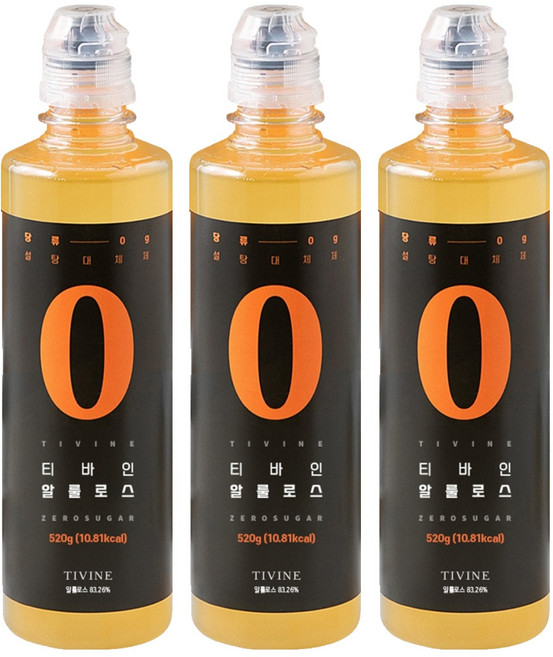 無糖糖漿 料理用, 520g, 3瓶
