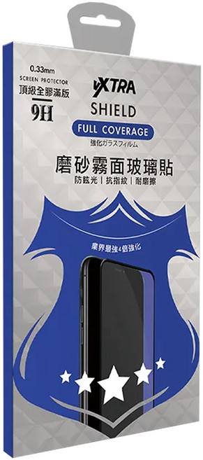 vXTRA 飛創 全膠貼合 霧面滿版9H鋼化玻璃貼, 1個