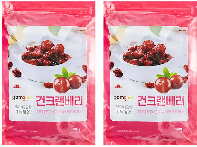 gomgom 蔓越莓乾, 2包, 800g