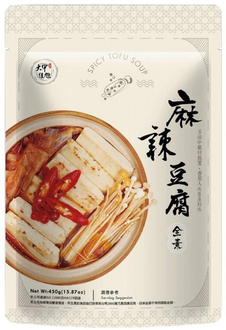大甲佳旭 麻辣豆腐 全素, 450g, 1包