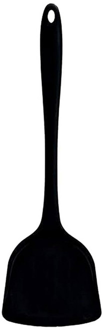 c&c AN艾美 矽膠加長煎匙 39cm, 黑色, 1個