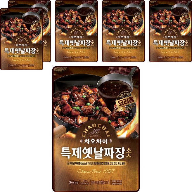 차오차이 특제옛날짜장 소스, 165g, 6개