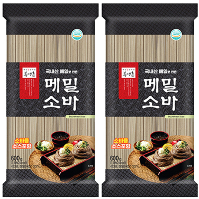 봉평촌 메밀소바, 600g, 2개