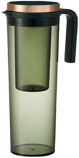 Green Bell 綠貝濾網冷水壺 - 密封防漏, 綠色, 1.1L, 1個