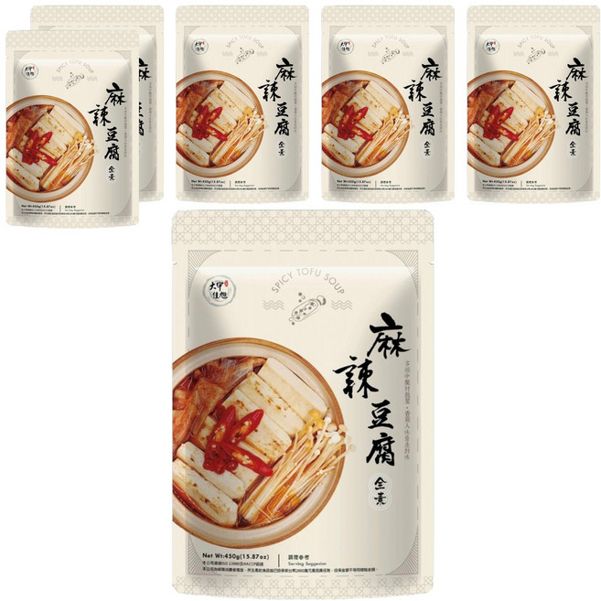 大甲佳旭 麻辣豆腐 全素, 450g, 6包