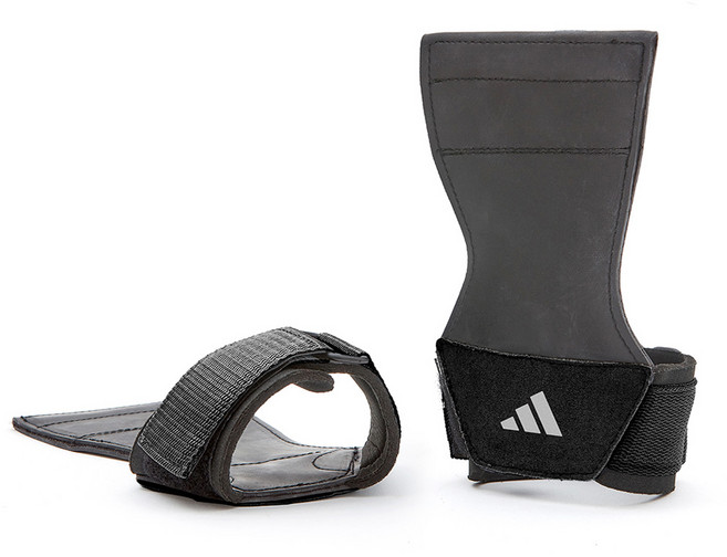 아디다스 핸드 그립 맥스 헬스 스트랩 양손 세트, 블랙 + 소프트그레이, 1세트