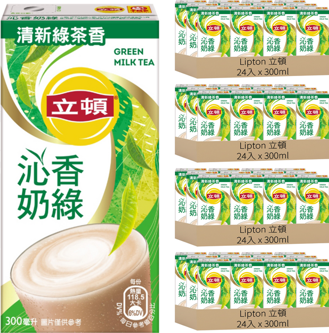 Lipton 立頓 沁香奶綠, 300ml, 96入