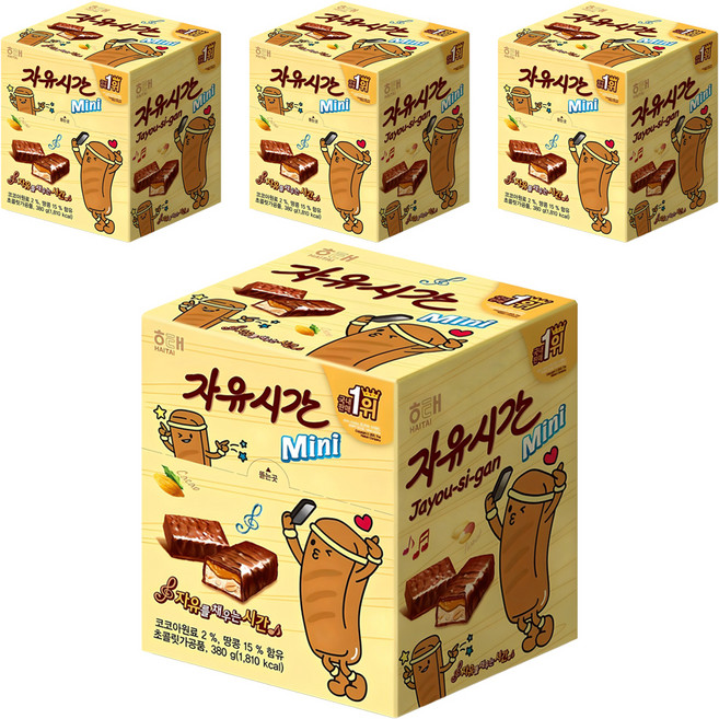 자유시간 미니 초콜릿, 380g, 4개