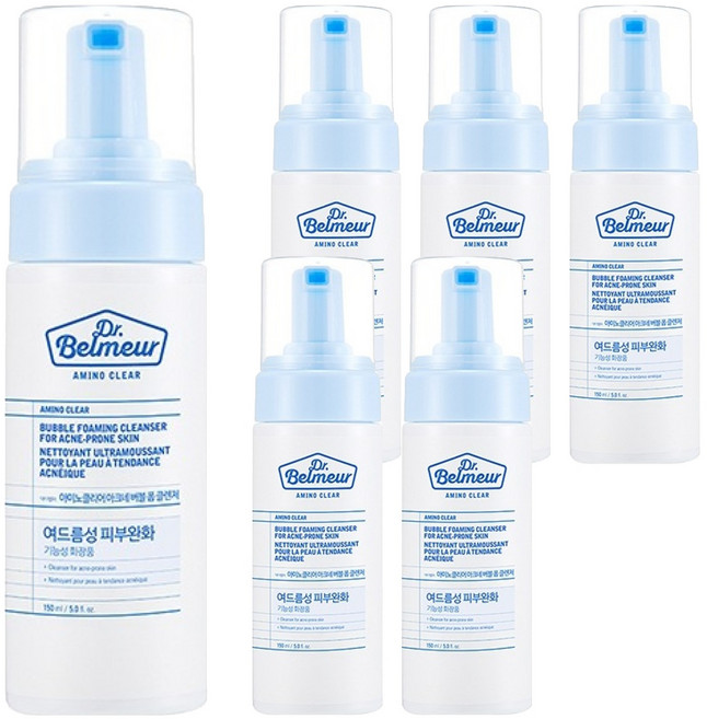 더페이스샵 닥터벨머 아미노클리어 아크네 버블 폼 클렌저, 150ml, 6개
