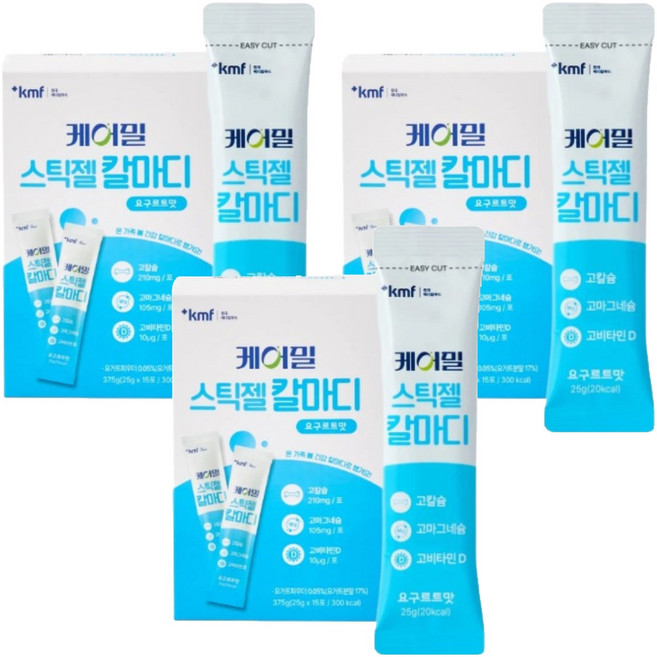 Korea Medical Foods Care Meal 鈣鎂D條狀凝膠 優格口味, 3個, 25g