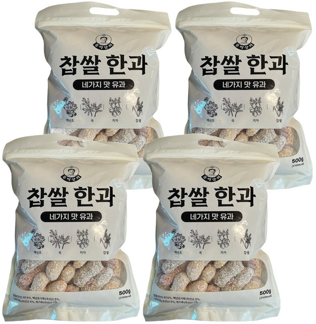 풍미상회 찹쌀한과, 500g, 4개