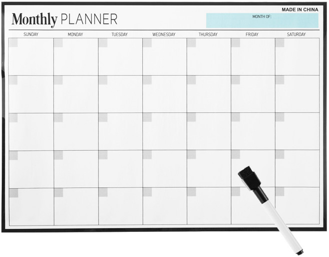 코멧 자석 달력 화이트보드판 + 마카펜 세트