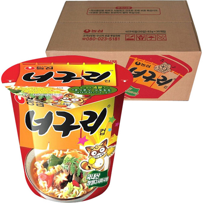 너구리 컵 62g, 30개