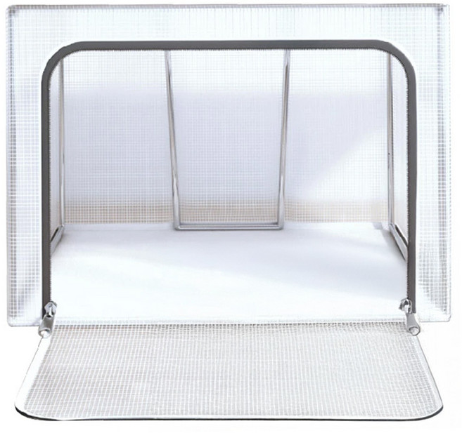 超大透明可視雙開收納箱 110L, 灰色, 1個