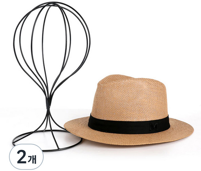 스텐드 모자 진열대 원형, 2개