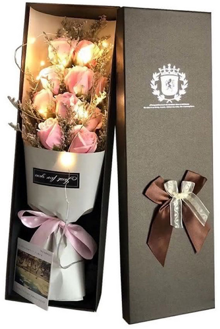 Mass 生活好物 香薰永生香皂花禮盒, 粉玫瑰