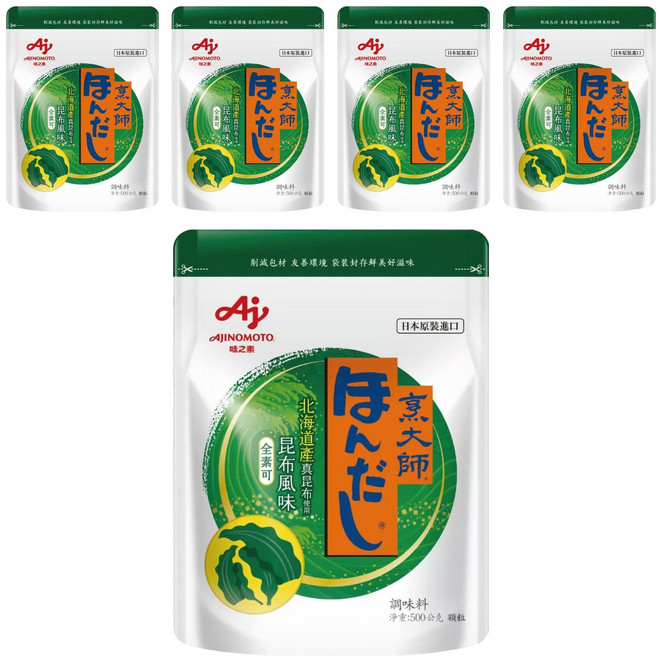 HONDASHI 烹大師 味之素 昆布風味調味料, 5包, 500g