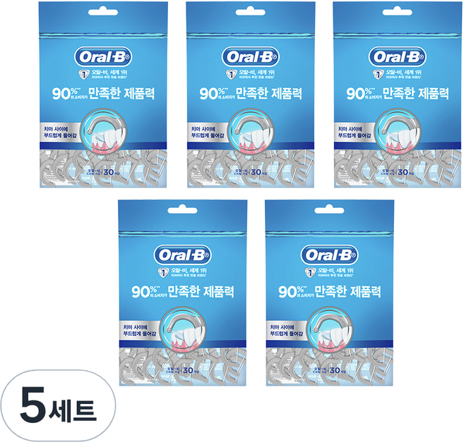 오랄비 C자형 치실, 150개입, 5개