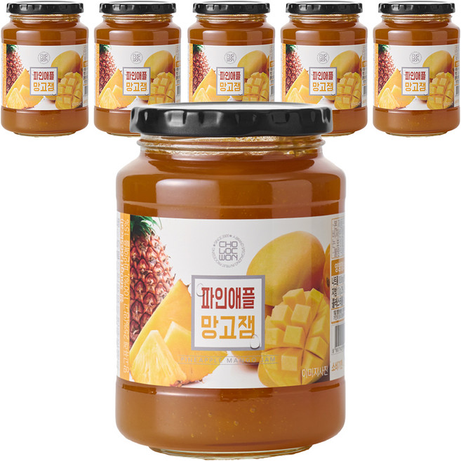 초록원 파인애플 망고잼, 560g, 6개