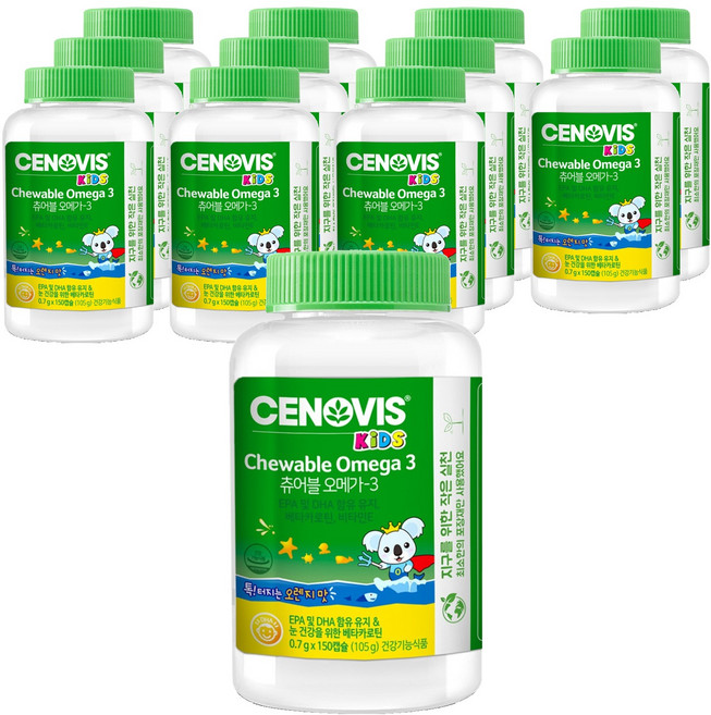 세노비스 키즈 츄어블 오메가3, 150정, 12개