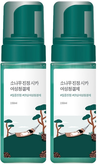 라운드랩 소나무 진정 시카 여성청결제, 150ml, 2개