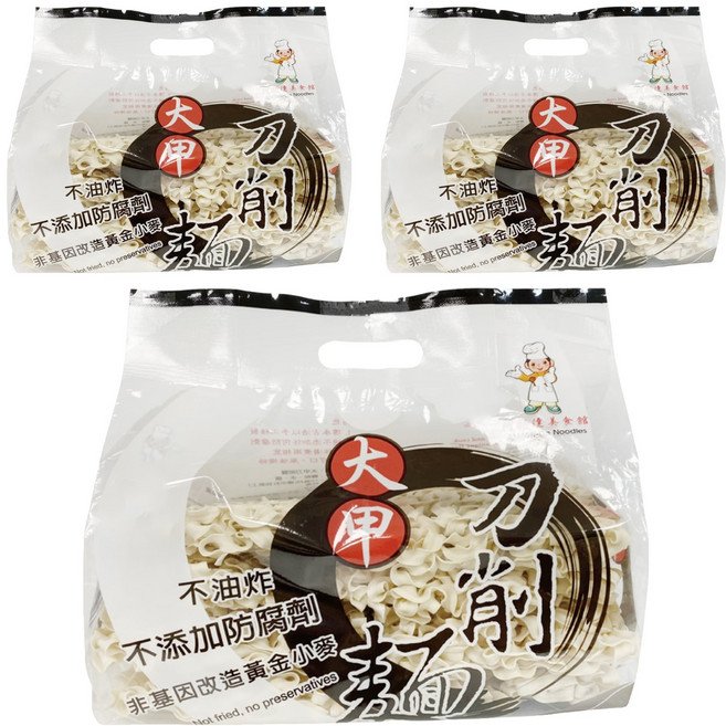 大甲佳旭 刀削麵, 600g, 3包