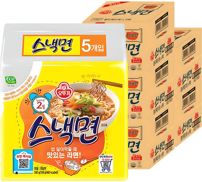 오뚜기 스낵면 108g, 200개