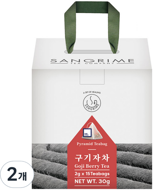 산그리메 구기자차 삼각티백 선물용패키지, 15개입, 2개, 2g