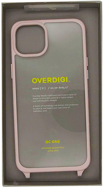OVERDIGI OC One 彩鑽掛繩殻 iPhone 15 Plus - 珊瑚粉