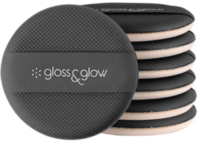 글로스앤글로우 프리미엄 에어쿠션 퍼프, 블랙, 7개