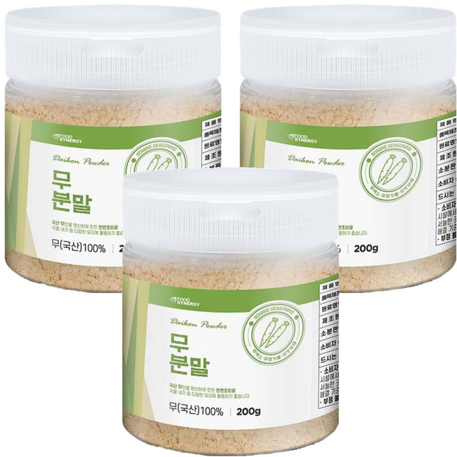 고미네 무 분말, 200g, 3개