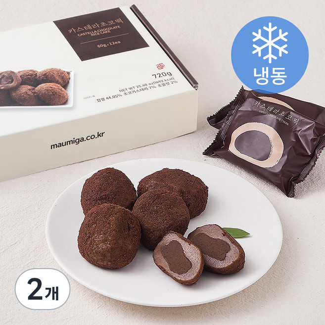 마음이가 카스테라 초코떡 (냉동), 60g, 12개입, 2개