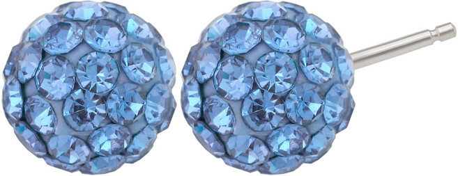 미니아트 여성용 순은 92.5 미러 볼 탄생석 실버 은 귀걸이