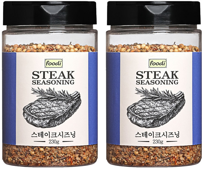 자연앤푸드 스테이크시즈닝, 230g, 2개