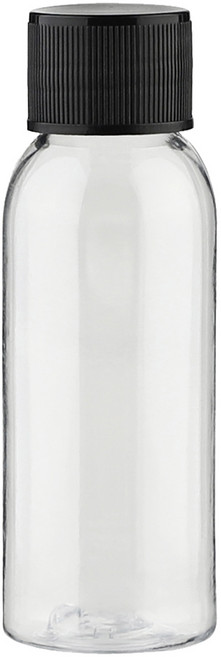 단마개 플라스틱 용기 30ml, 30개, 투명 + 블랙