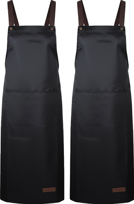 minono 米諾諾 日式H型防水圍裙加長版, 黑色, 2件