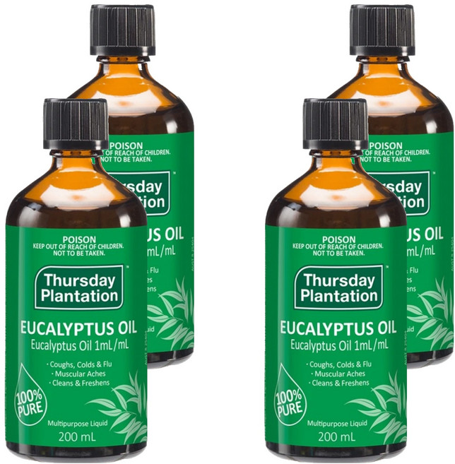 Thursday Plantation 星期四農莊 精油 尤加利, 200ml, 4瓶
