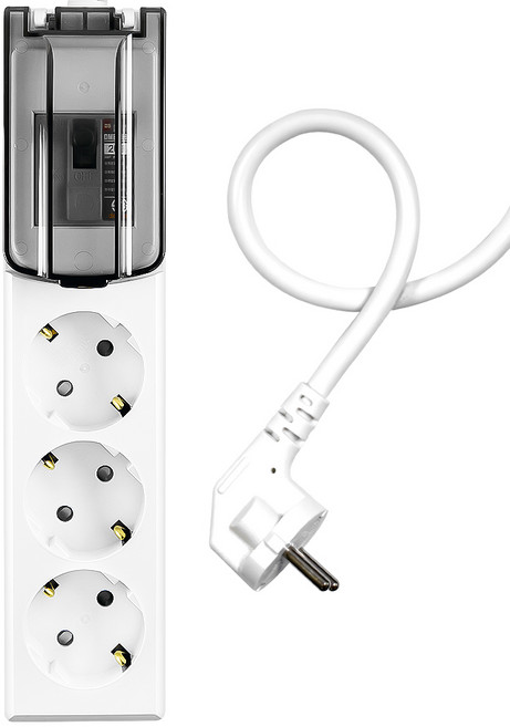 써지오 고용량 배선차단 멀티탭 3구 WI-MC1636, 1.5m, 혼합색상, 1개