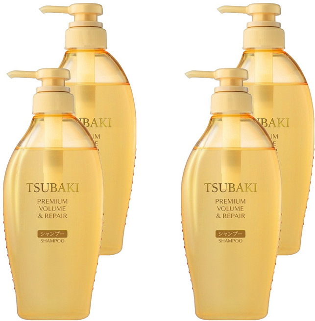 츠바키 프리미엄 볼륨 앤 리페어 샴푸, 450ml, 4개