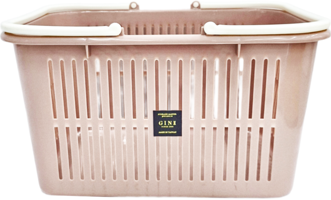 GINII 基尼 多功能野餐方形提籃 3202 13L 420g, 香頌粉, 1個