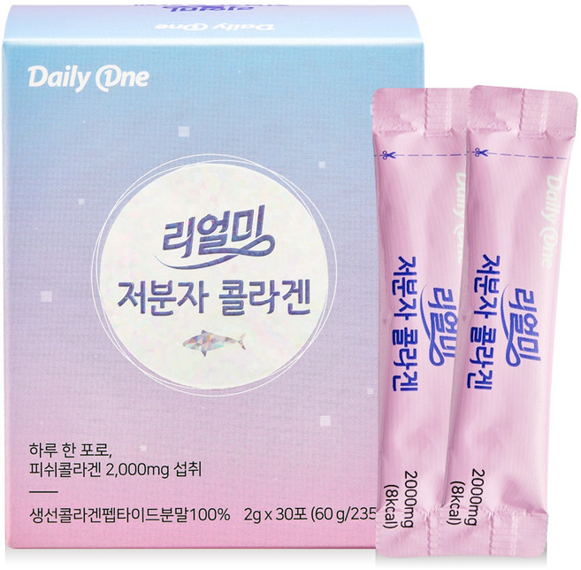 데일리원 리얼미 저분자콜라겐 30p, 60g, 1박스