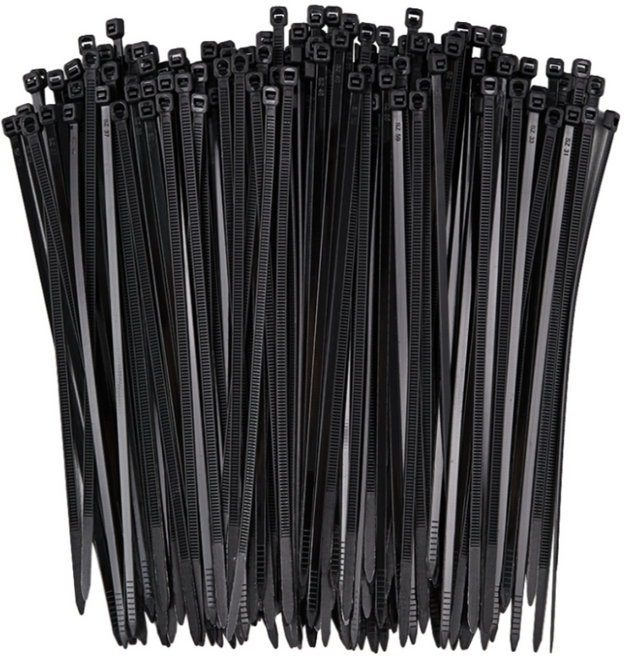 코멧 홈 고강도 PA66 케이블타이 대 0.5x20cm 200개, 블랙, 1세트