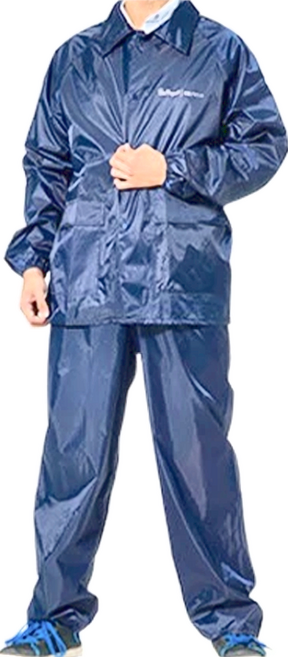 Twin Dragon 雙龍牌 機車極簡風兩件式雨衣, 海軍藍, 1件