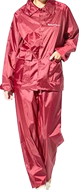 雙龍牌 機車極簡風兩件式雨衣, 日系紅, 1件