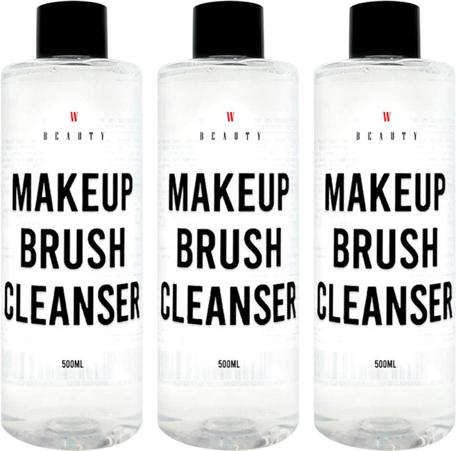 W Beauty 刷具清潔液, 500ml, 3瓶