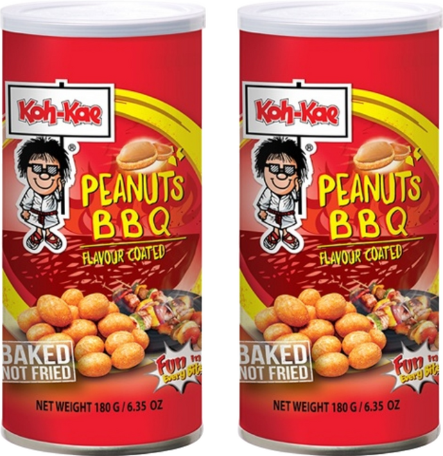 Koh-Kae 大哥花生豆 燒烤口味, 180g, 2罐