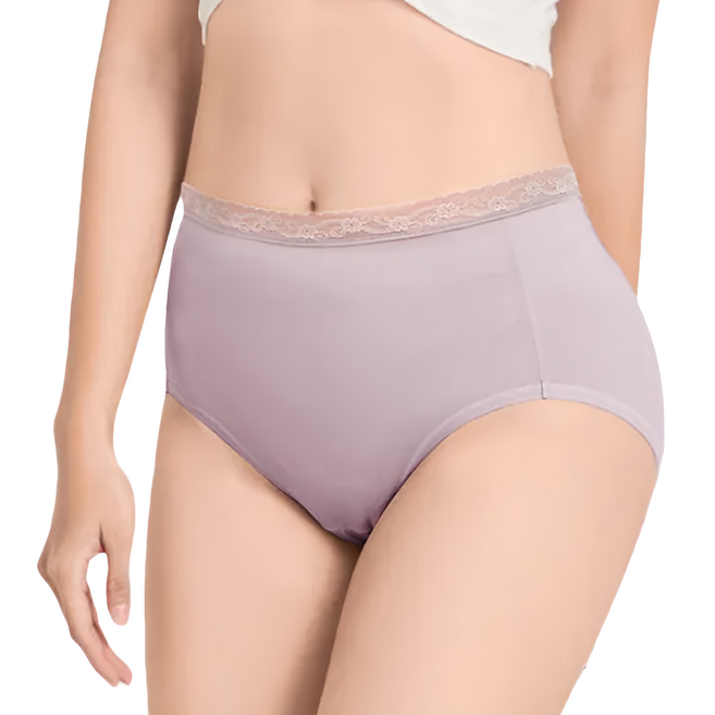 GIAT 吉亞特 石墨烯柔感防漏生理褲 蕾絲款 530864, 丁香紫