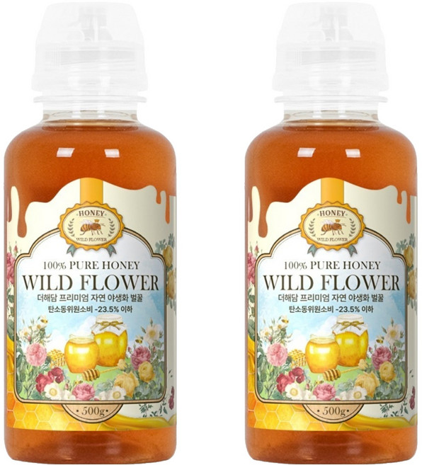 THE해담 프리미엄 자연 야생화 벌꿀, 500g, 2개